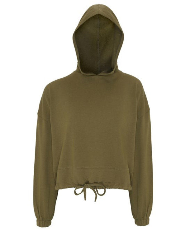 Army crop cheap top hoodie