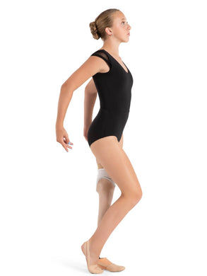 Whispering Waves Coastal Cap Sleeve Leotard