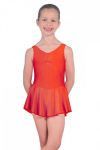 Red Girls Skirted Dance Leotard