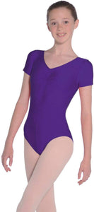 Jeanette White Short Sleeved Leotard