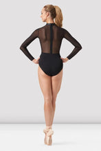 Load image into Gallery viewer, Arcacia Leather Look Long Sleeve Zipper Back Leotard
