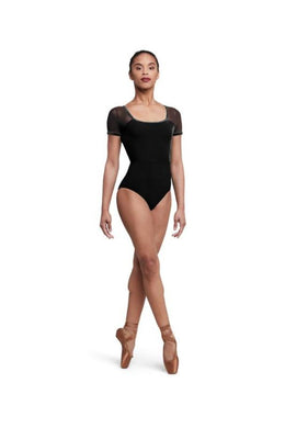 Anna Square Neckline Cap Sleeve Leotard