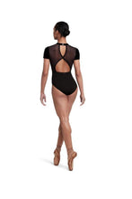 Load image into Gallery viewer, Gia Mockneckline Cap Sleeve Leotard
