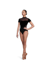 Load image into Gallery viewer, Gia Mockneckline Cap Sleeve Leotard
