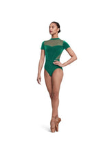 Load image into Gallery viewer, Gia Mockneckline Cap Sleeve Leotard
