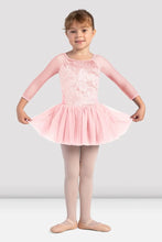 Load image into Gallery viewer, Girls Kelsey Velvet 3/4 Sleeve Tutu Dress
