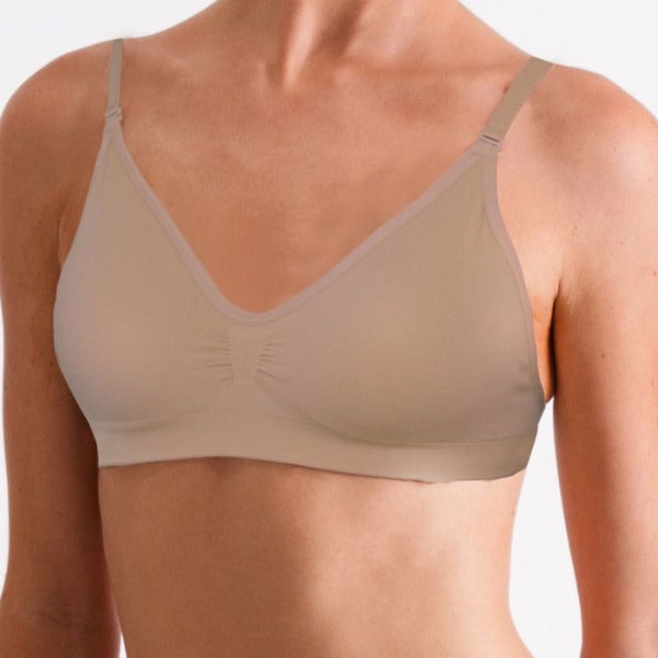 Silky Seamless Clear Back Dance Bra with removable pads – Bodies