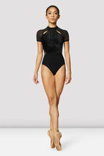 Load image into Gallery viewer, Ladies Ari Velvet Short Sleeve Leotard
