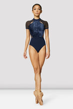 Load image into Gallery viewer, Ladies Ari Velvet Short Sleeve Leotard
